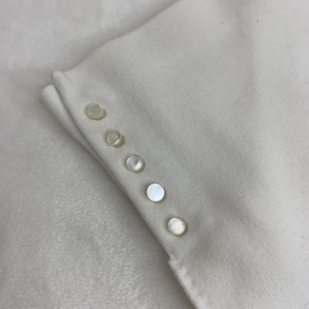 Vintage‎ Women's Van Raalte White Driving Gloves Button Embellished Nylon Formal